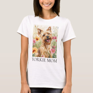 ヨークシャーテリアマムシャツ – 水彩犬ギフトティー Tシャツ