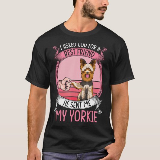 ヨークシャーテリアマムドッグアパレルYorkshire Terrierオーナー Tシャツ (正面)