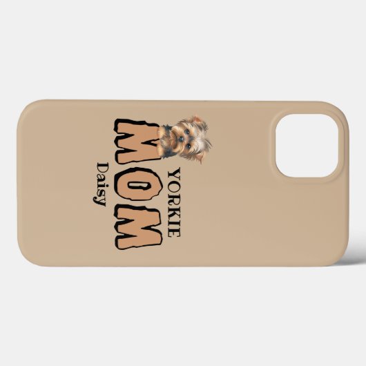 ヨークシャーテリアマムヨークシャーテリアオーバー名前をカスタムする Case-Mate iPhoneケース (裏面 (横))