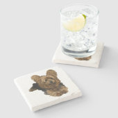 ヨークシャーテリアマーブルコースター ストーンコースター (横)