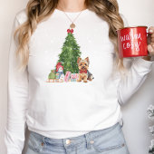 ヨークシャーテリアメリークリスマスおもしろいドッグすてき スウェットシャツ