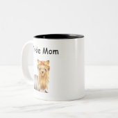 ヨークシャーテリアモマコーヒーマグ ツートーンマグカップ (正面左)