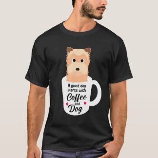 ヨークシャーテリアユーモアのあるドッグコーヒー Tシャツ