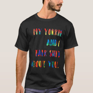 ヨークシャーテリアユーレトロスタイル絵画ズ Tシャツ