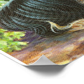 ヨークシャーテリアヨークシャーテリアインザパンジープリント ポスター (角)