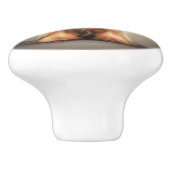 ヨークシャーテリアヨークシャーテリアキュートドッグパピー セラミックノブ (側面)