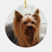 ヨークシャーテリアヨークシャーテリアドッグ セラミックオーナメント (裏面)