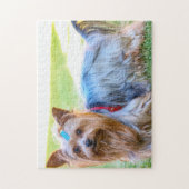 ヨークシャーテリアヨークシャーテリアブリードドッグパピー ジグソーパズル (縦)