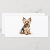 ヨークシャーテリアヨークシャーテリア小型犬飼育玩具品種 シーズンカード (正面/裏面)