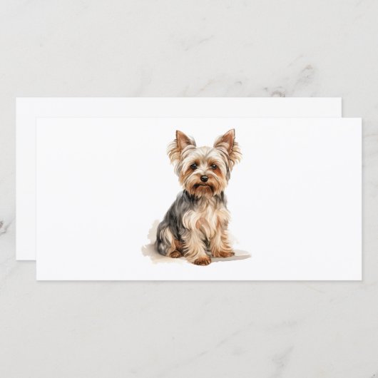 ヨークシャーテリアヨークシャーテリア小型犬飼育玩具品種 シーズンカード (正面/裏面)