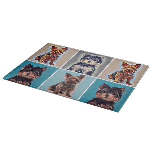 ヨークシャーテリアヨークシャーテリア カッティングボード (角)