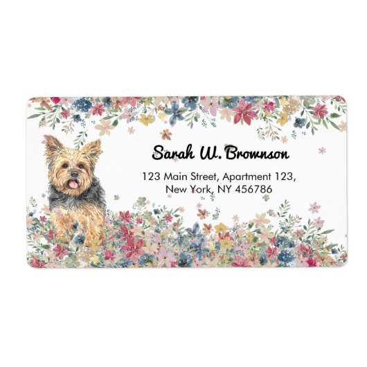 ヨークシャーテリアヨークシャーホーム ラベル (正面)