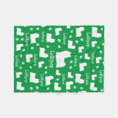 ヨークシャーテリアヨークシャー犬パーソナライズされた毛布 フリースブランケット (正面(横))