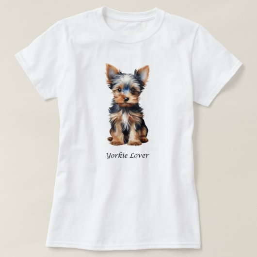 ヨークシャーテリアラバーシャツ – かわいいヨークシャーテリアシャツ Tシャツ (デザイン正面)