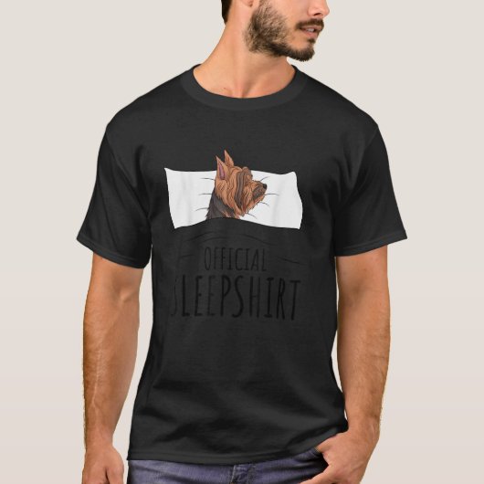 ヨークシャーテリアラバーヨークシャーテリアドッグオフィシャルスリープ Tシャツ (正面)
