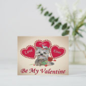 ヨークシャーテリアラブハグアンドキス ポストカード (スタンド正面)