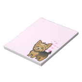 ヨークシャーテリアラブ(ショートヘアノーボウ) ノートパッド (回転)