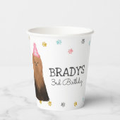 ヨークシャーテリアレッツポーティードッグバースデーパーティー紙杯 紙コップ (裏面)