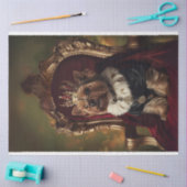 ヨークシャーテリアレッドキングスチェアライトバックグランドデコップページ 薄葉紙 (クラフト)