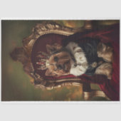 ヨークシャーテリアレッドキングスチェアライトバックグランドデコップページ 薄葉紙 (正面)