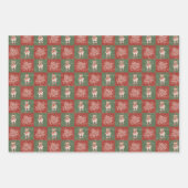 ヨークシャーテリアヴィンテージクリスマス ラッピングペーパーシート (正面2)