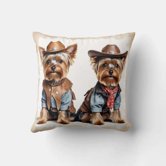 ヨークシャーテリアヴィンテージ クッション (裏面)