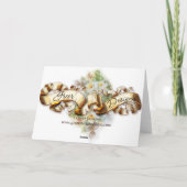 ヨークシャーテリアークリスマストリートショップホリデー シーズンカード (裏面)