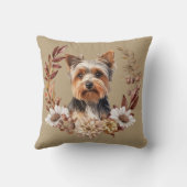 ヨークシャーテリアードッグオータムリース クッション (裏面)