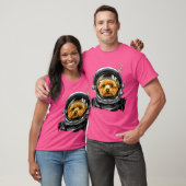 ヨークシャーテリアードッグ宇宙飛行士宇宙探査 Tシャツ (ユニセックス)