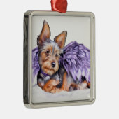 ヨークシャーテリアーヨークシャーテリアエンジェルオーナメント メタルオーナメント (右)