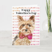 ヨークシャーテリアーヨークシャーテリアドッグヴァレンティーンズデイ カード (正面)