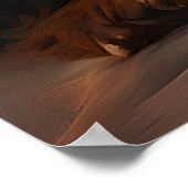 ヨークシャーテリアー現実主義アートポートレート ポスター (角)