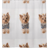 ヨークシャーテリア入りセーター シャワーカーテン (正面)