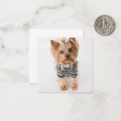 ヨークシャーテリア入りセーター ノートカード (正面/裏面インサイチュ)