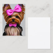 ヨークシャーテリア図 コーリングカード (正面/裏面)