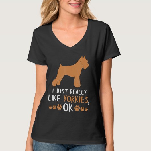 ヨークシャーテリア好きな人へのギフト 犬好き Tシャツ (正面)