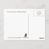 ヨークシャーテリア子犬の健康運の幸せStパティの願い ポストカード (裏面)