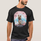 ヨークシャーテリア山富士おもしろい犬ランドマーク Tシャツ (正面)
