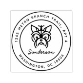 ヨークシャーテリア差出人住所スタンプセルフインキング セルフインキングスタンプ (デザイン)