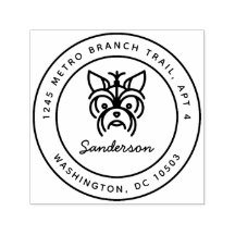 ヨークシャーテリア差出人住所スタンプセルフインキング