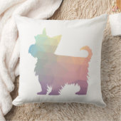 ヨークシャーテリア幾何学模様シルエットパステル クッション (ブランケット)