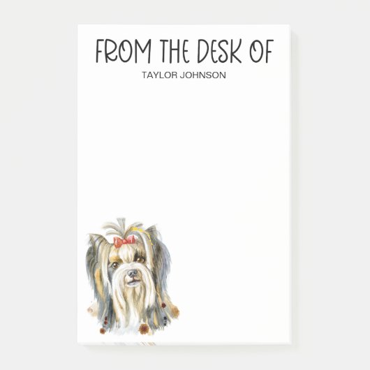 ヨークシャーテリア恋人 ポストイット (正面)