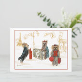 ヨークシャーテリア旅行パリ招待状 招待状 (スタンド正面)