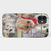 ヨークシャーテリア時計サンタ Case-Mate iPhoneケース (裏面(横))