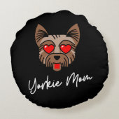 ヨークシャーテリア母3 ラウンドクッション (裏面)