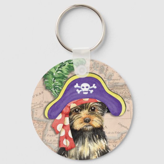 ヨークシャーテリア海賊 キーホルダー (正面)