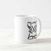 ヨークシャーテリア犬のマグ コーヒーマグカップ (正面右)