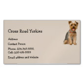 ヨークシャーテリア犬ペット動物ロゴ名刺Mag マグネット名刺 (正面)