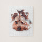 ヨークシャーテリア犬愛ヨークシャーテリアのヨークシャテリア ジグソーパズル (縦)