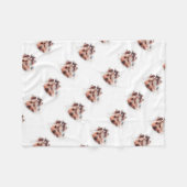 ヨークシャーテリア犬愛ヨークシャーテリアのヨークシャテリア フリースブランケット (正面(横))